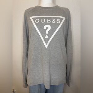 GUESS Light Gray Crewneck Sweatshirt